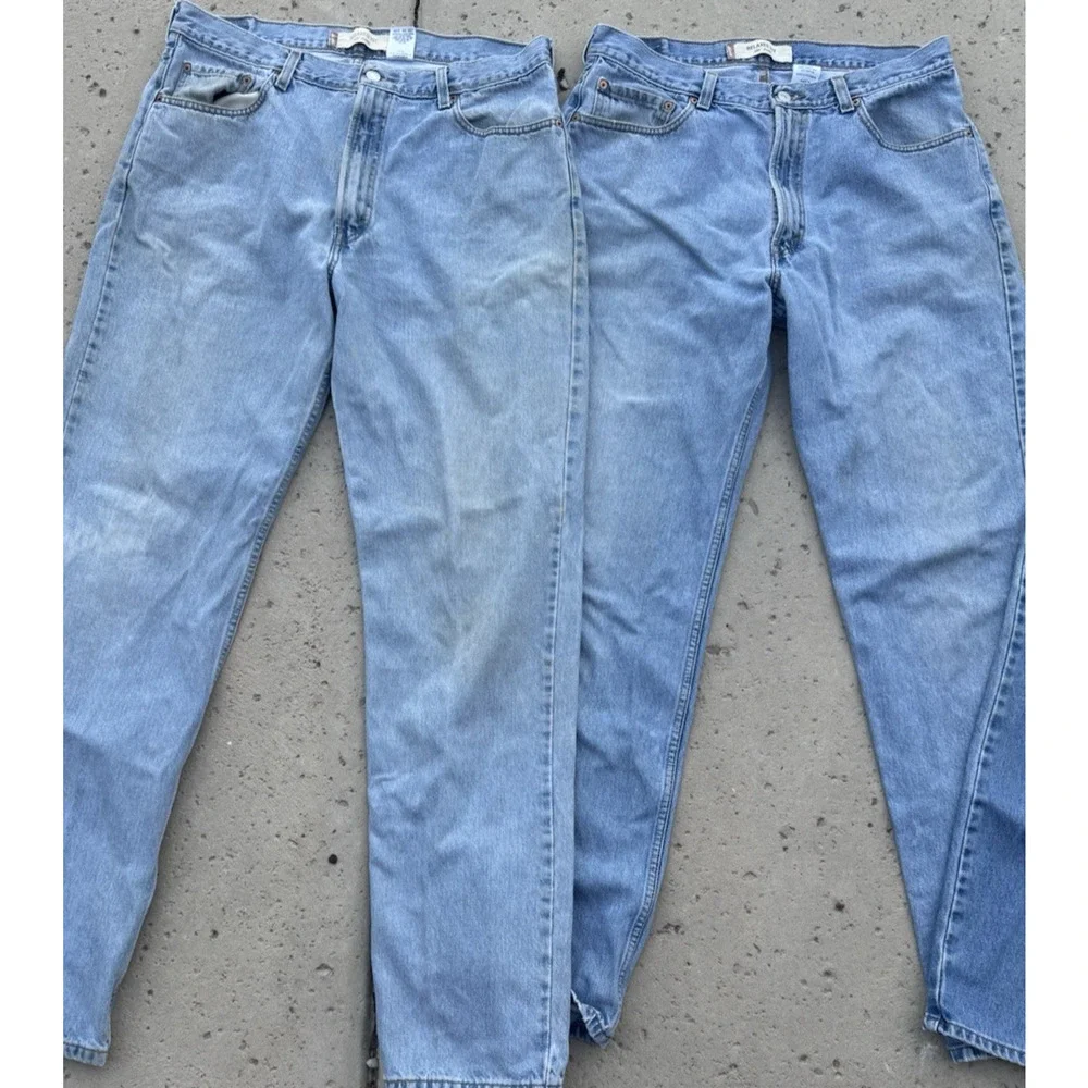 Lot of 4 LEVI'S Men's 550 Relex Fit Faded Blue Jeans Denim 36x36 Ok for Work